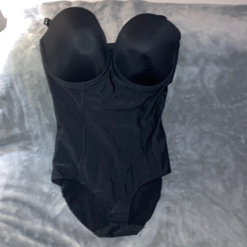Debenhams Black bra body shaper bodysuit 36FF 36G 36H